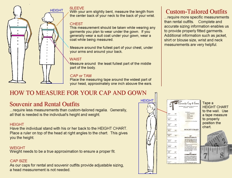 Grad Gown Sizing